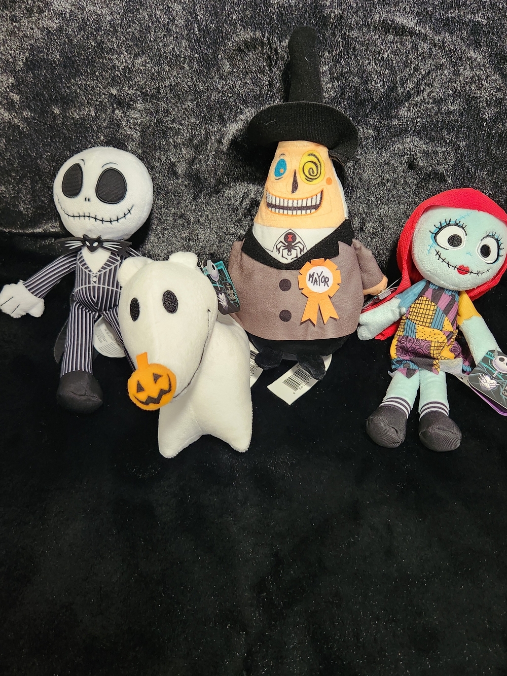 Disney The Nightmare Before Christmas Plush Set NWT Jack, Sally, Zero & Mayor